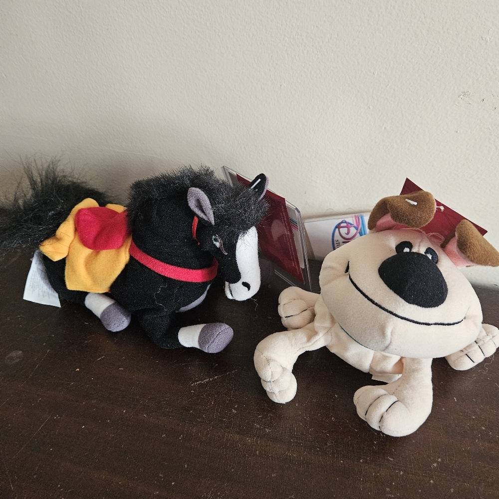 Mulan Khan And Little Brother Bean Bag Plush 1990s Disney Store NWT